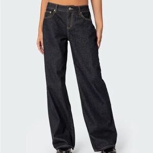 Edikted- Dark wash wide leg jeans